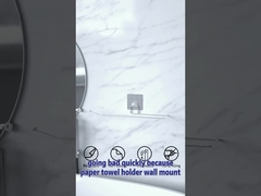 Soporte de pared para toallero de papel montado autoadhesivo sin daños