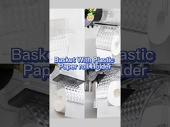 WGO Transparente Cubierta para recipientes de jabón para el baño y ducha de plástico para toalla de papel