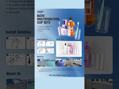 32 cm de ancho autoadhesivo soporte de la copa del cepillo de dientes WGO soporte del cepillo de dientes Succión de pared