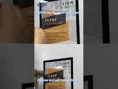 A4 210 mm X 297 mm Portafichas montadas en la pared ODM Material de plástico transparente