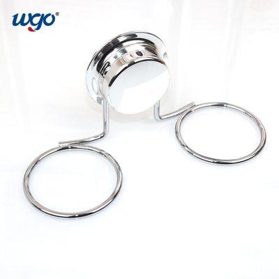 Ventosa de plata montada de acero inoxidable de los tenedores del cepillo de dientes del cuarto de baño