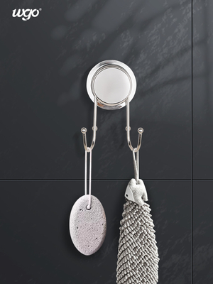 Gancho colgante libre de daños de acero inoxidable del traje del doble de la succión del baño de la cocina