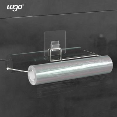 Tenedor colgante plástico del rollo del papel higiénico del dispensador del soporte de la pared auto-adhesivo