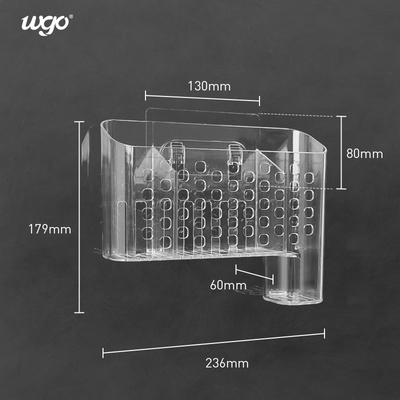 Cesta plástica del escritorio de oficina de Holder For Kitchen del carrito del cuarto de baño del soporte libre de daños de la pared