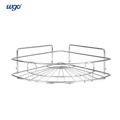 Montaje de Corner Damage Free del carrito de la ducha del cuarto de baño de la etiqueta engomada de WGO que cabe