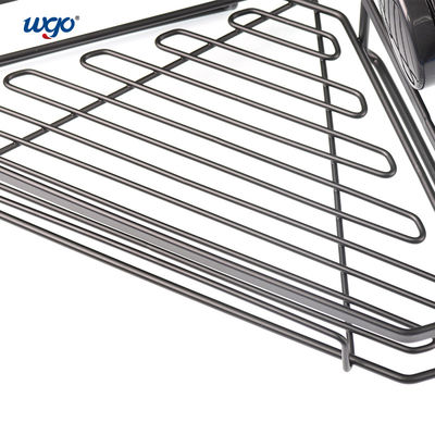 Acero inoxidable colgante lavable libre de la ducha del moho de la succión de la esquina del estante