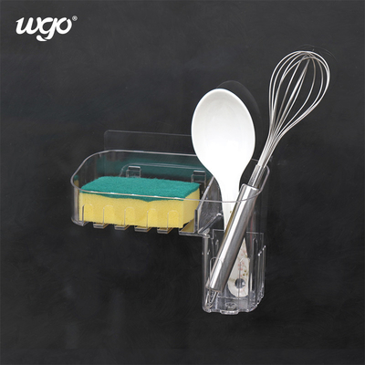 Organizador claro Basket Wall Mount del baño del almacenamiento de la cocina para la barra de la ducha