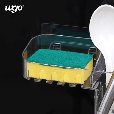Organizador claro Basket Wall Mount del baño del almacenamiento de la cocina para la barra de la ducha