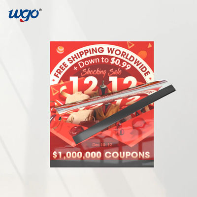 El tenedor montado en la pared de la muestra de la foto del marco auto-adhesivo de la exhibición perforó libremente