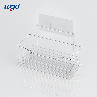 Sistema libre de daños del tenedor del cuarto de baño de WGO, montando el estante auto-adhesivo del cuarto de baño