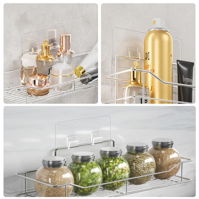 Carrito auto-adhesivo de la ducha de WGO, lavable y reutilizable ningún gancho de la pared del taladro