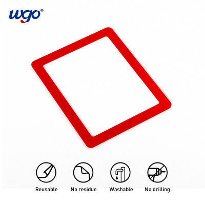 el tenedor auto-adhesivo de la muestra 8.5x11 para la pared, ningún imán necesitó marcos de la exhibición de la muestra