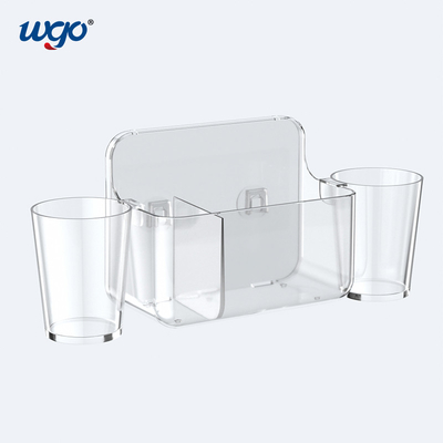 succión auta-adhesivo amplia de la pared del tenedor del cepillo de dientes del soporte de vaso WGO del cepillo de dientes de los 32cm