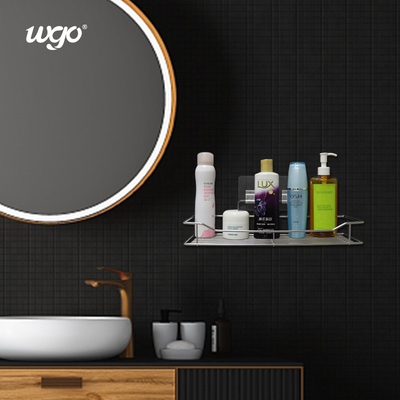 Cubierto de baño y ducha lavable Caddy de acero inoxidable WGO Adhesivo claro