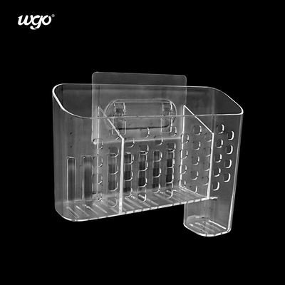 Sin daños limpio organizador de cocina contenedor montaje de pared para baño