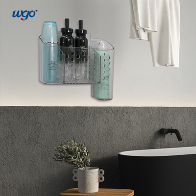 Sin daños limpio organizador de cocina contenedor montaje de pared para baño