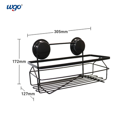 El carrito oxidado negro Holder Suction Cup del cuarto de baño fijó SS201 de acero inoxidable