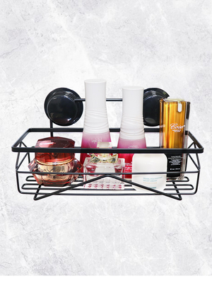 El carrito oxidado negro Holder Suction Cup del cuarto de baño fijó SS201 de acero inoxidable