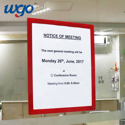 La foto trasera pegajosa de A4 8.5x11 8x10 enmarca el PVC con la cinta adhesiva reutilizable de WGO