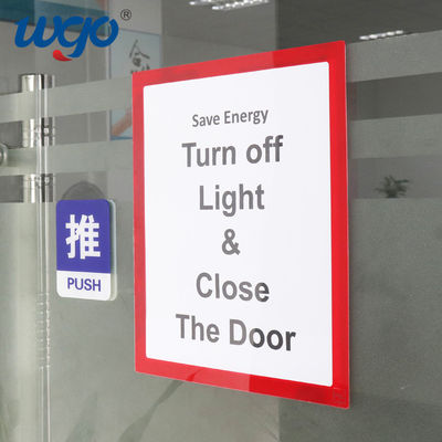 La foto trasera pegajosa de A4 8.5x11 8x10 enmarca el PVC con la cinta adhesiva reutilizable de WGO