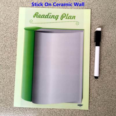 Tablero de escritura auto-adhesivo montado en la pared de los niños de los efectos de escritorio de la etiqueta engomada del PVC Whiteboard