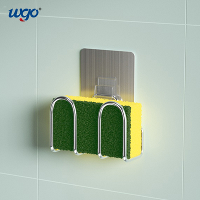 Tenedor auto-adhesivo de la esponja del fregadero de cocina de Holder ISO9001 del carrito del cuarto de baño 5KG