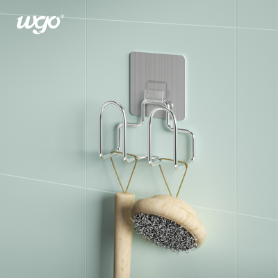 ODM auto-adhesivo 100m m de Holder Damage Free del carrito del cuarto de baño del cepillo de la esponja de par en par