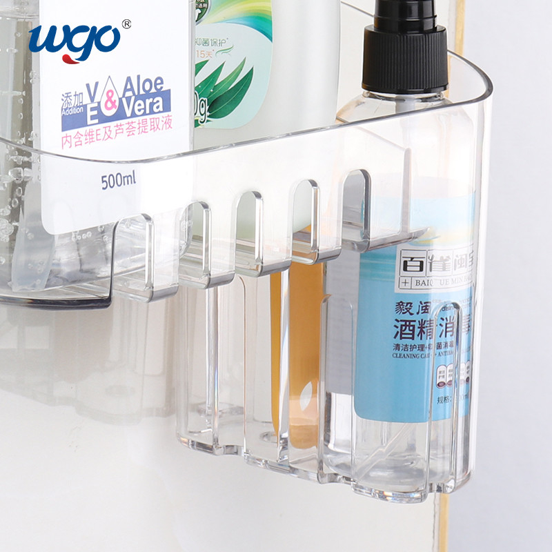 Organizador claro Basket Wall Mount del baño del almacenamiento de la cocina para la barra de la ducha