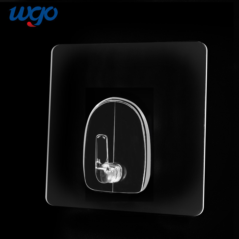El gancho claro de la capa de la PC auta-adhesivo de WGO resistente para el cuarto de baño colgante de la cocina de la toalla de la capa impermeabiliza a prueba de herrumbre