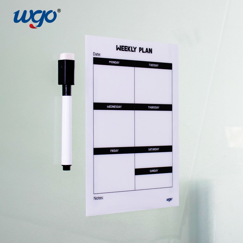 Auto-adhesivo en la mayoría emerge suavemente el tablero seco del horario del borrado de Home Memo Label del oficial