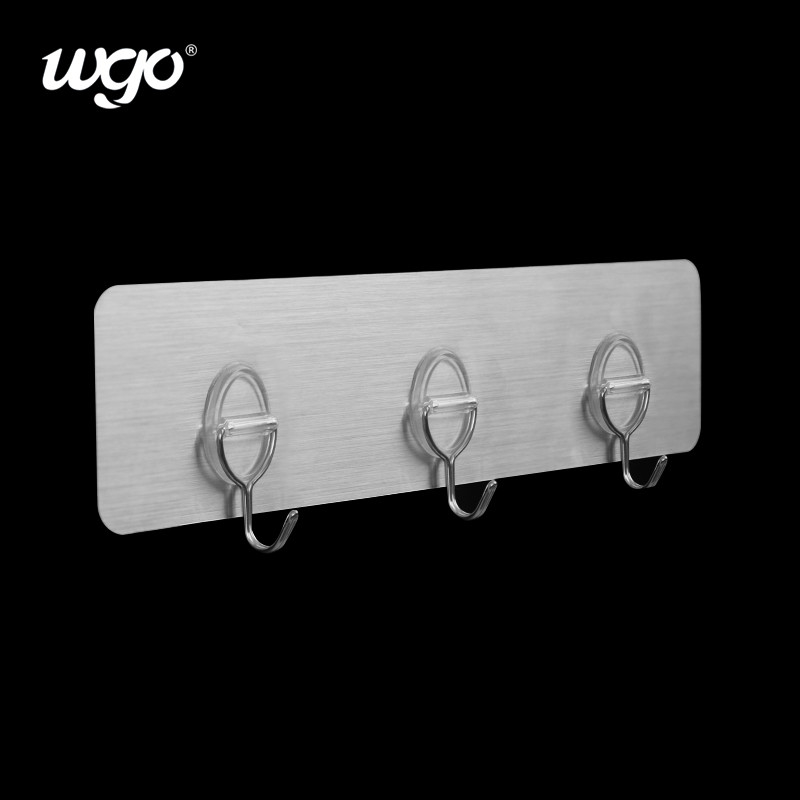 Suspensiones de gancho montadas en la pared autas-adhesivo instaladas libres de daños Mini Rack For Wall