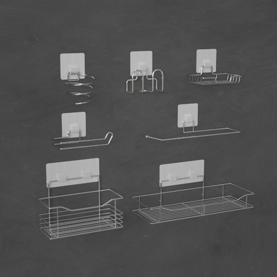 Carrito montado en la pared Damage Free de la ducha del comercio de EXW del tenedor del producto del cuarto de baño de MSDS